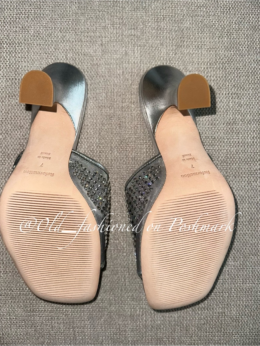 REFORMATION Mirage Rhinestone Heeled Sandals - Picture 9 of 13